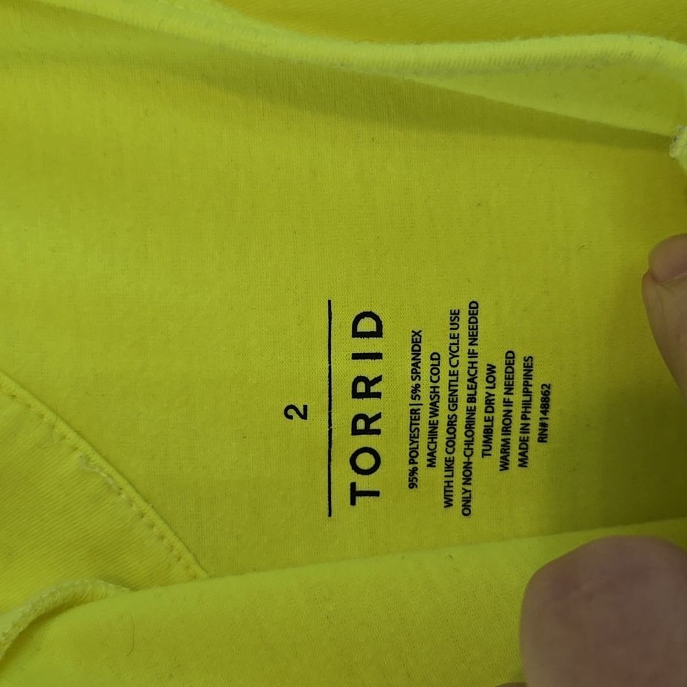 Torrid Size 2 Bright Yellow Tank Top - Picture 2 of 3